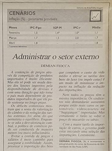 Demian Fiocca coluna Folha de São Paulo